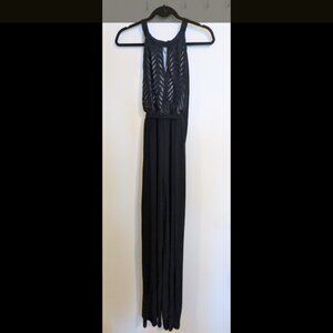 Black Dress Jumpsuit with Lace